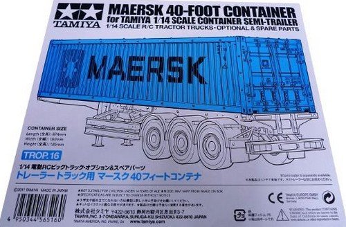 Tamiya 56516 Maersk 40-Foot Container for 1/14 Scale RC Semi