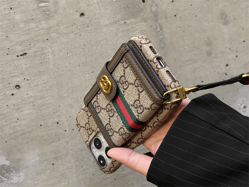 gucci iphone17/17promaxケース 肩掛け iphone16/16pro カバー ハイ