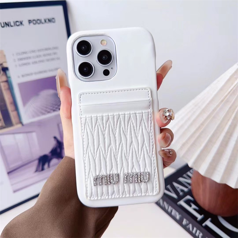 ミュウミュウ miumiu iPhone12/12proケース 節約 チェーン付き ミュウ