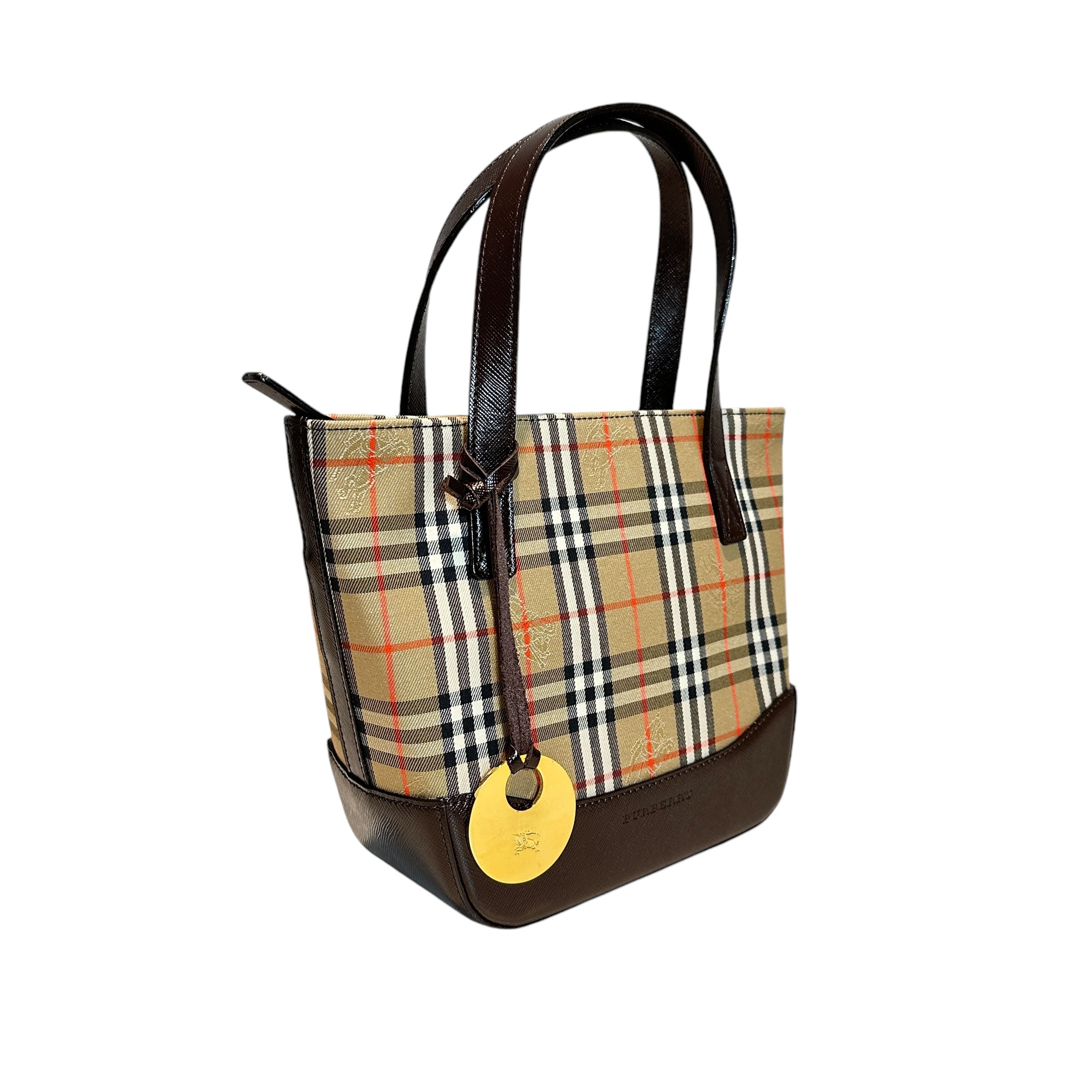 Burberrys バーバリー ヴィンテージガーメントバッグ ノバチェック 鍵