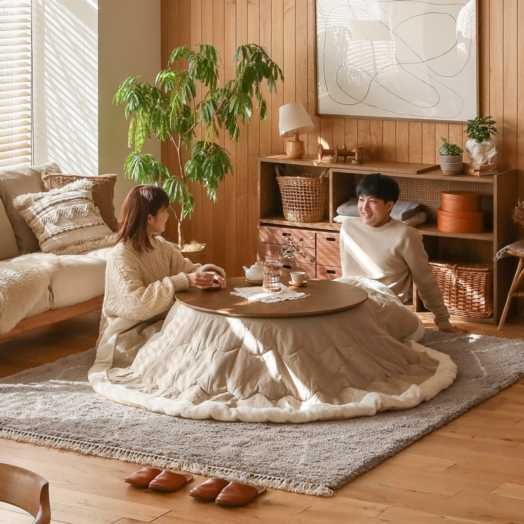 ReCENO リセノ 円形こたつ布団 ヘリンボーン柄 楽天市場】こたつ布団