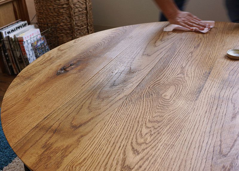 天然杉一枚板ナチュラル&ダークトーンテーブル 蜜蝋ワックスクリーム