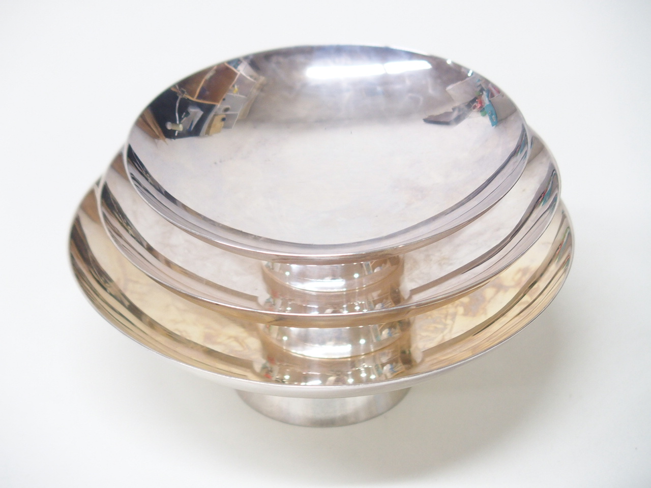 純銀製三重盃 シルバー1000 造幣局刻印あり ホールマーク付き 買取