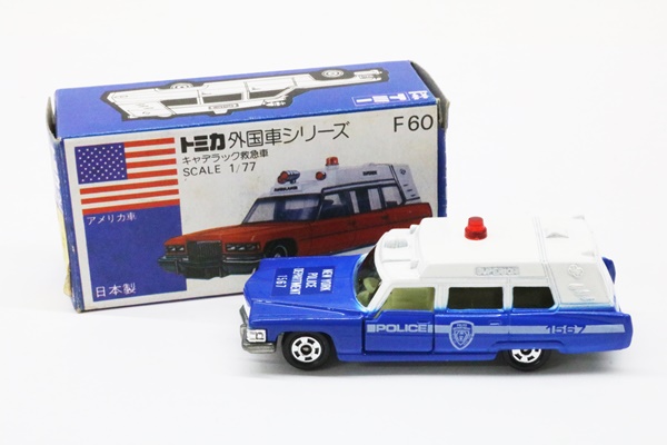 キャデラック ポリスカー 日本製 青箱 F2 州警察 トミカ tomica