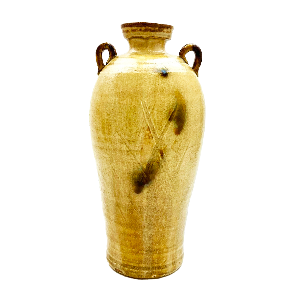 恵那窯 各務周海 黄瀬戸 花入 共箱有 】をお売りいただきました