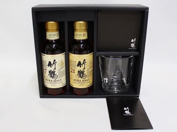 ニッカ 竹鶴17年 180ml 竹鶴21年 180ml 竹鶴グラス セット