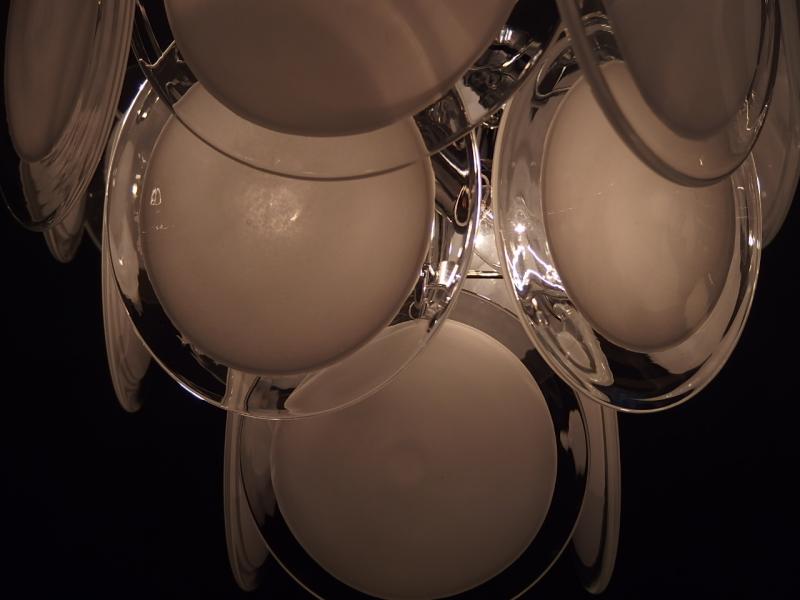 イタリアムラノガラスシャンデリア ディスクシャンデリア ダイニング用