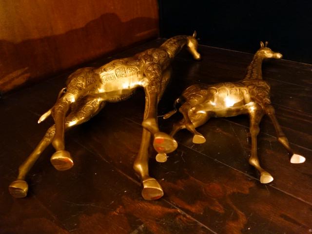 ビンテージ真鍮キリンオブジェ 麒麟置物 LCM 7210