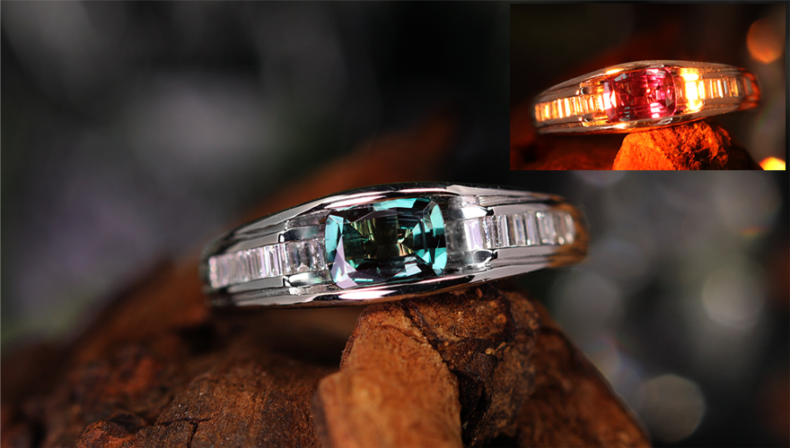 狐華万華鏡の煌めき!!☆ブラジル産アレキサンドライト☆リングオーダー