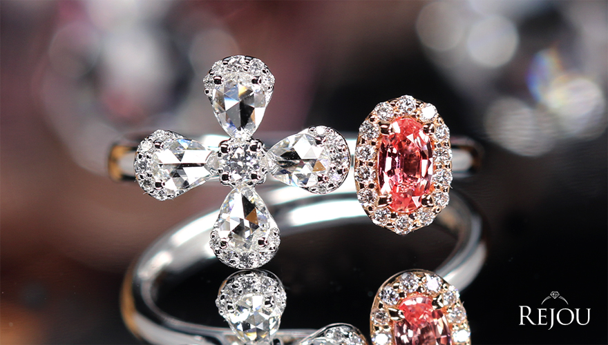 第470回抽選販売＞「SIZUKU」パパラチアサファイア 0.2ct ローズカット