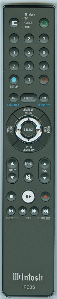 MCINTOSH HR085 12108500 Genuine OEM Remote