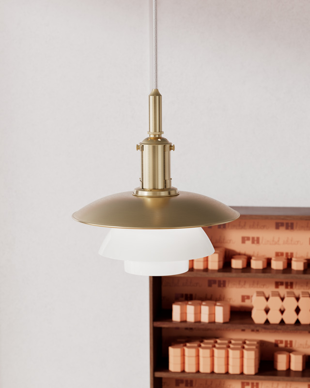 在庫がございます】PH3/3 真鍮ガラスペンダント・PH3/2 真鍮ガラス