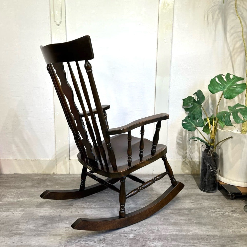 北海道民芸家具 ロッキングチェア HM663 カバ材 国産 ゆらゆら くつろぎ