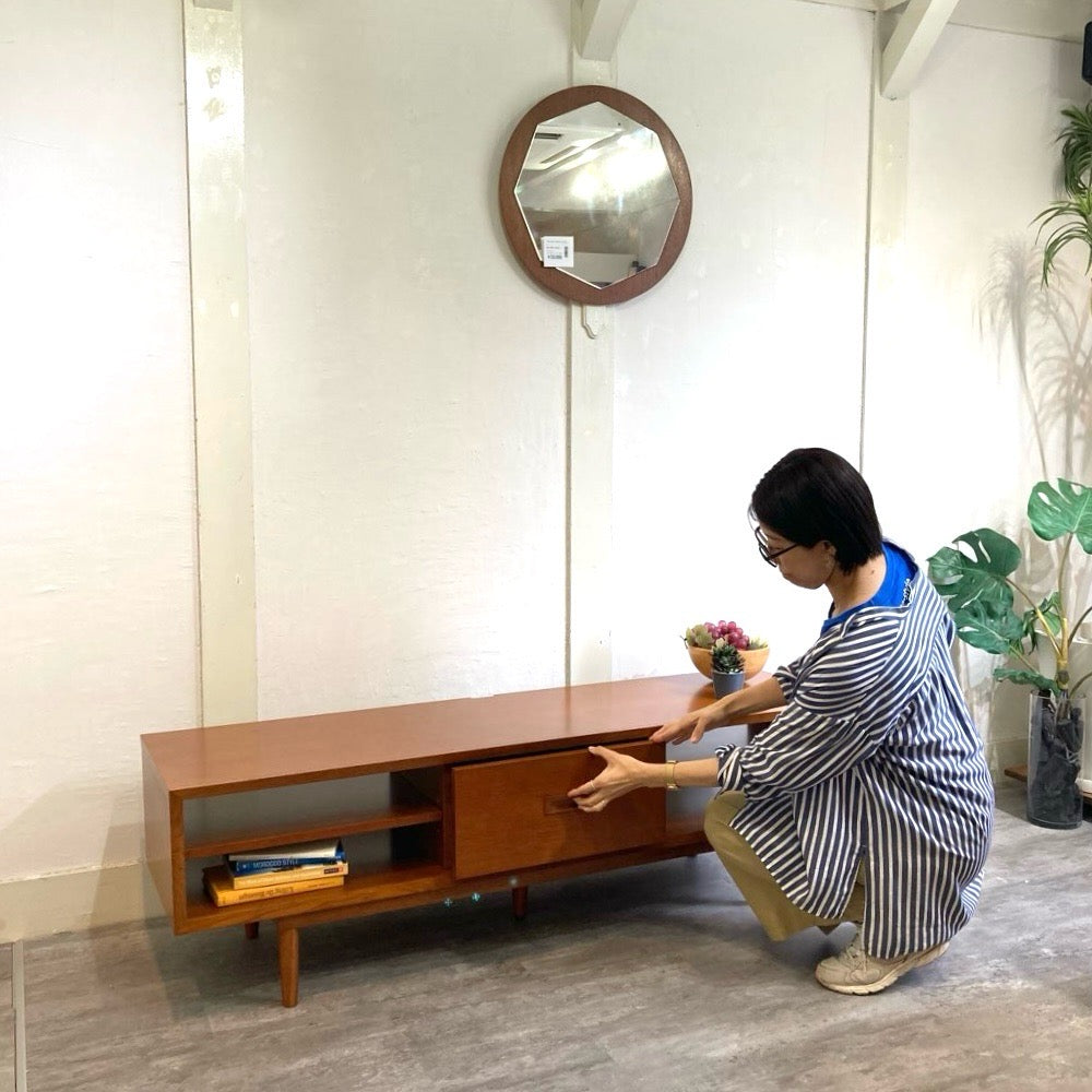 カリモク60 ローボード1500 TVボード オーク ミッドセンチュリー テレビ台