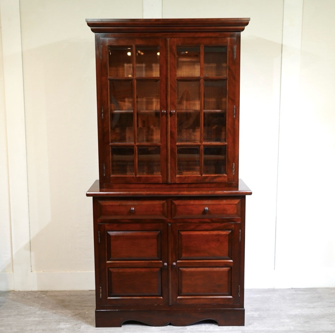 松本民芸家具 A型 食器棚 食器棚 飾り棚 ミズメザクラ 木製 木 中古