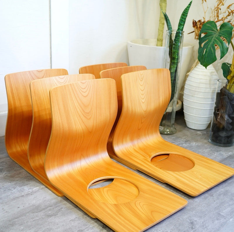 オファー 天童木工 TENDO 高級座椅子和モダン 木製 曲げ木 4脚セット