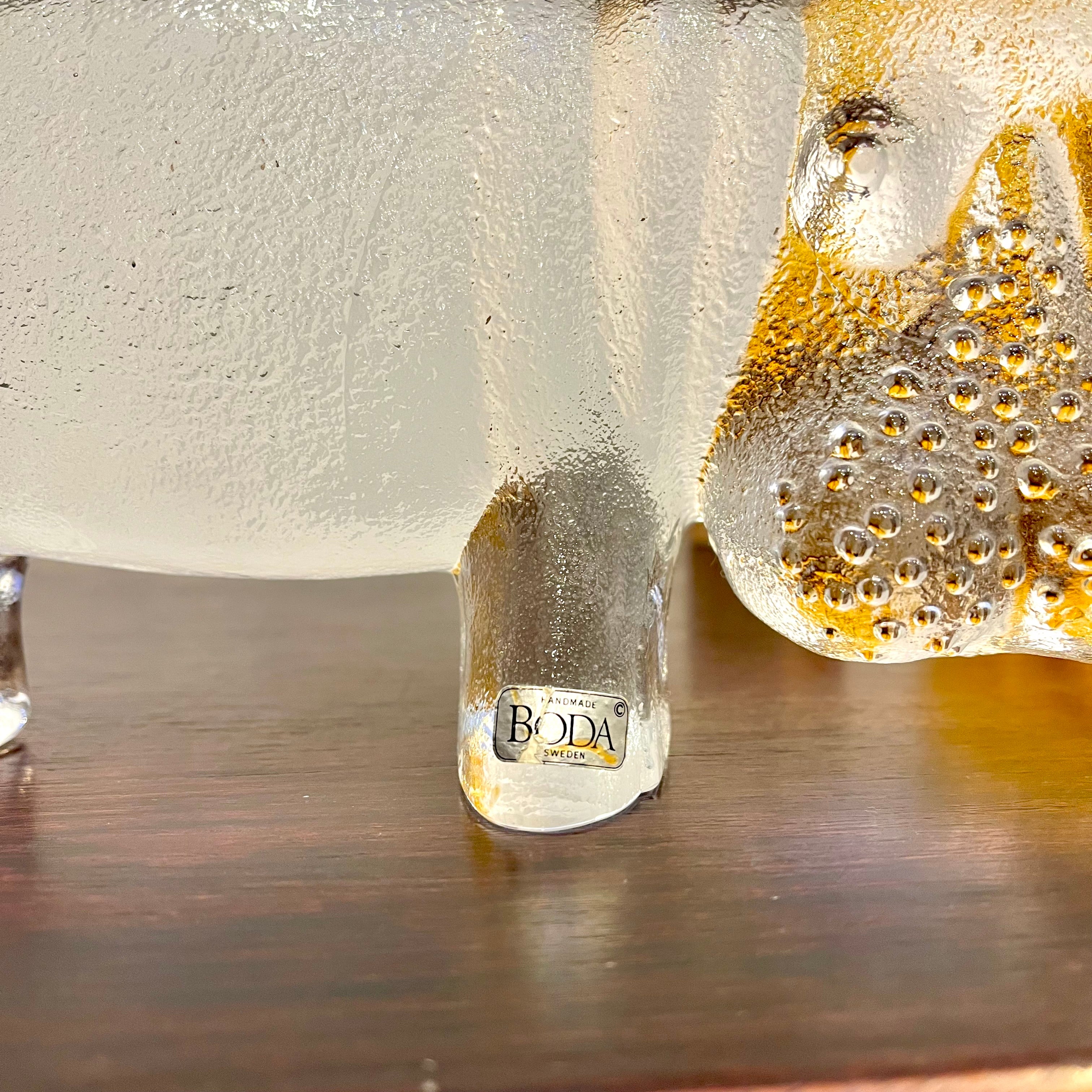 北欧 KOSTA BODA コスタボダ クリスタルガラス 船の彫刻 コスタボダ