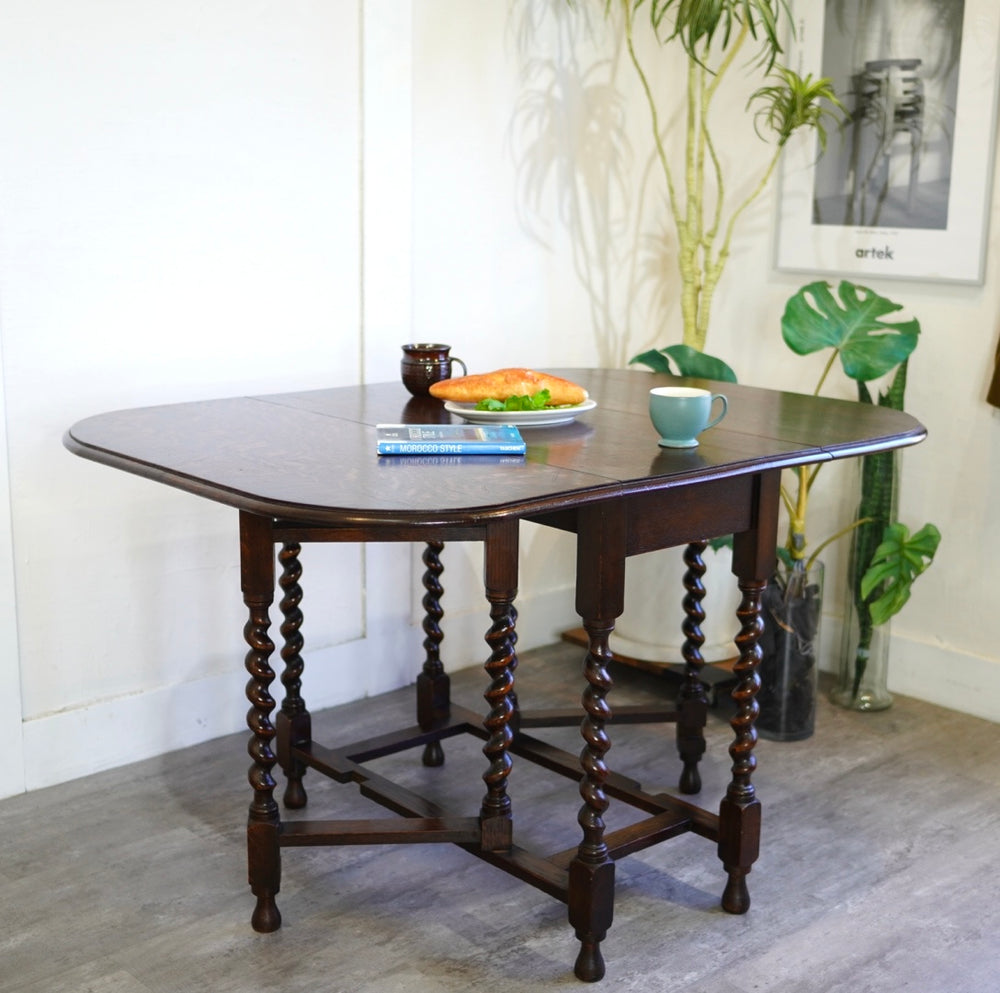 アンティーク 家具 ゲートレッグテーブル 1930年頃 イギリス 英国 377A