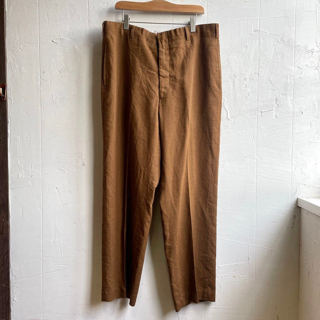 古着】60s ヴィンテージパンツ 茶 ブラウン TALONジップ スラックス