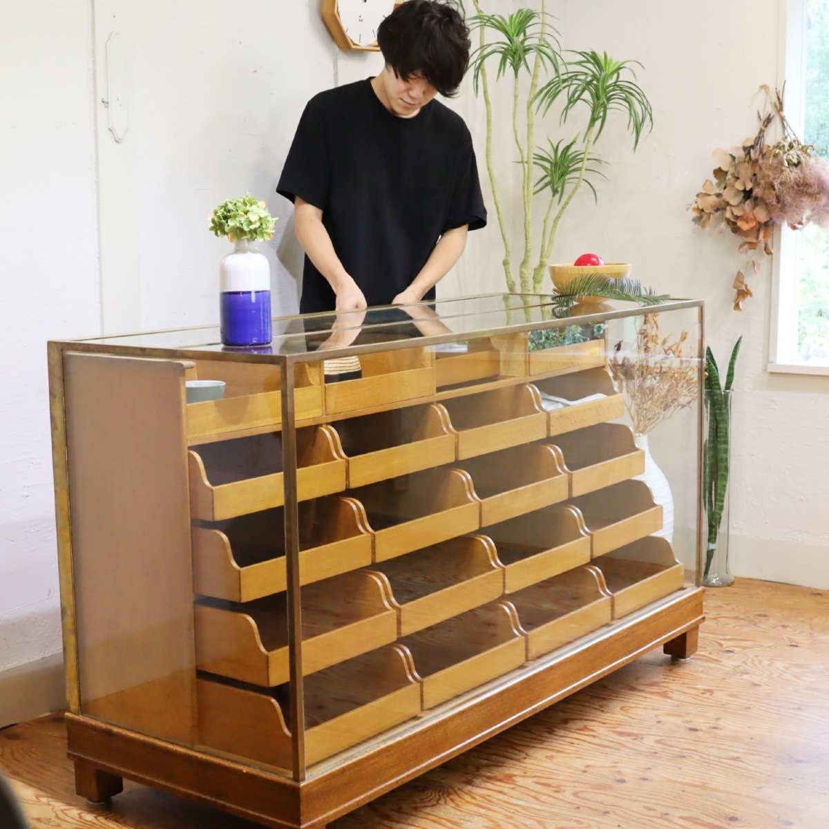 A.F.CORBETT社 英国アンティーク シャツケース ガラスショーケース