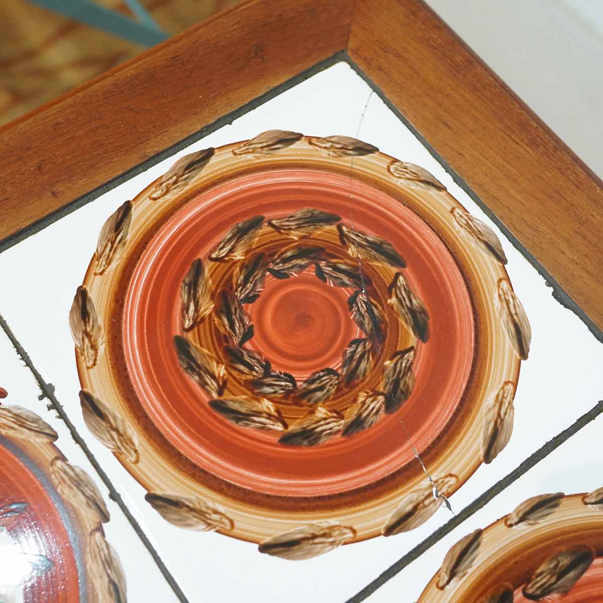 タイルトップ ネストテーブル チーク材 タイル デンマーク