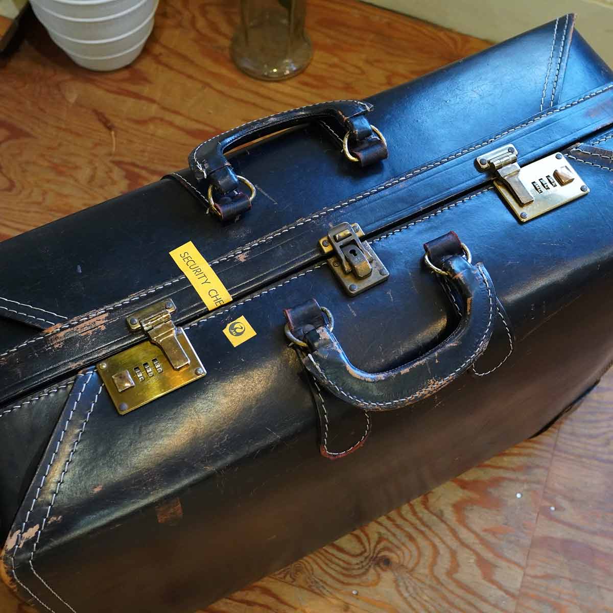 トランク スーツケース レトロ 旅行カバン 中古 レザー アンティーク感