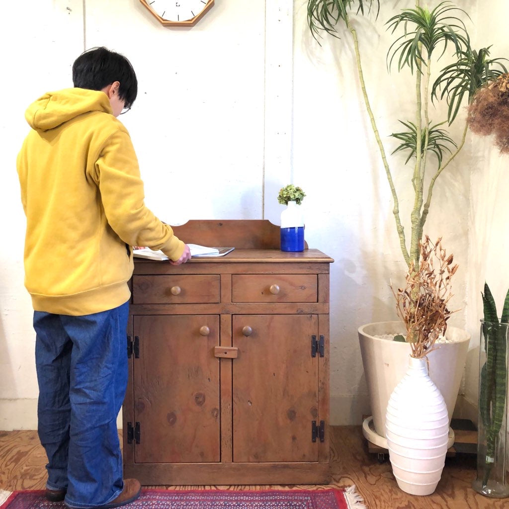 アンファン / enfant キャビネット チェスト パイン材 中古 電話台