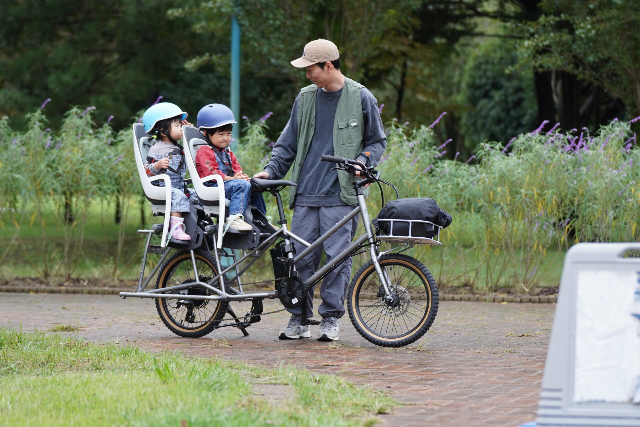20インチ 前後 3人乗り自転車 VIRGO 20-20型 チャイルドシート付 3段