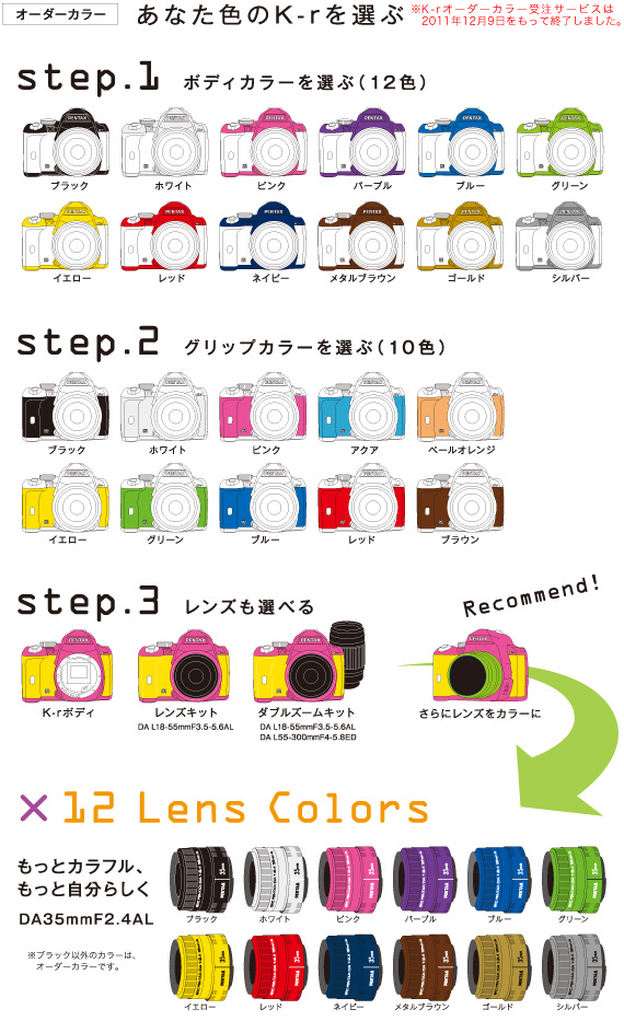PENTAX K-r オーダーカラーレンズキット K-r｜デジタル一眼レフカメラ