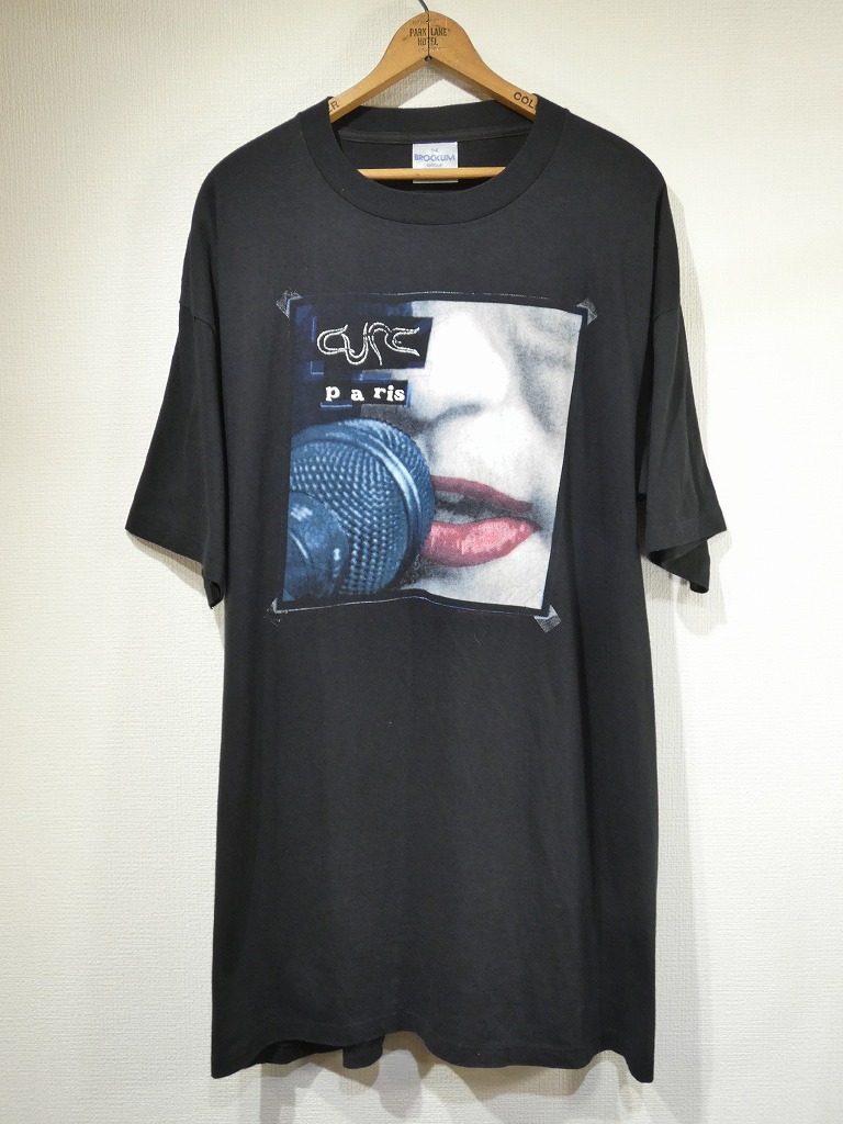 90s BROCKUM THE CURE PARIS BAND T-SHIRT MADE IN USA DEAD STOCK