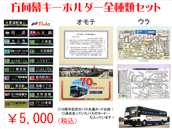 臨港バス方向幕キーホルダー」を発売します！ | 川崎鶴見臨港バス株式会社