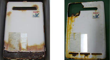 リンナイ給湯器（箱つぶれ） リンナイ給湯器（箱つぶれ） 凍結による