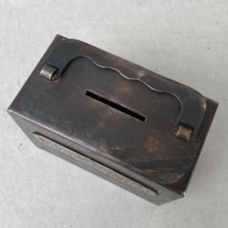 VINTAGE ANTIQUE COINBANK JAPANNED ヴィンテージ アンティーク コイン