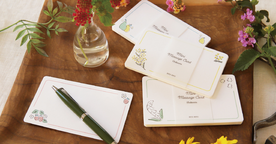 IMC-08：名刺サイズ メッセージカード 15枚入り ミモザ〔OZ