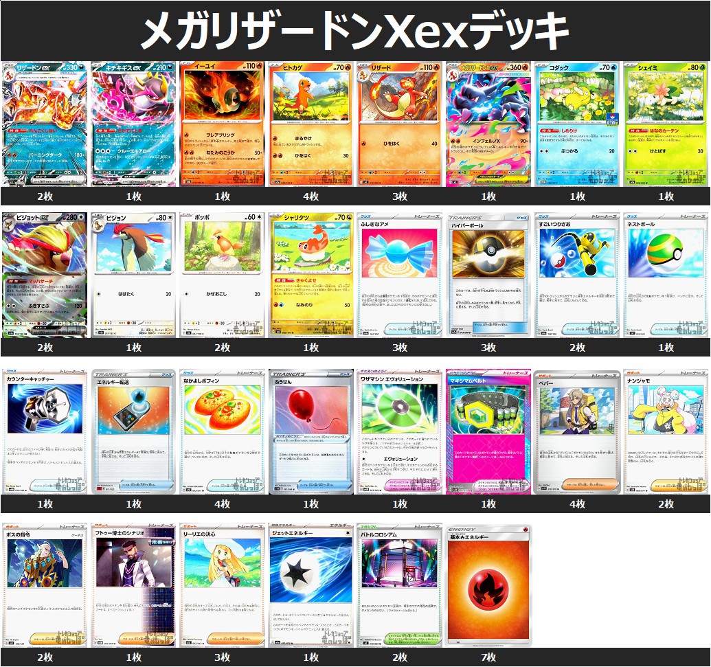 メガリザードンXexデッキ 1102 - トレカショップ竜のしっぽ