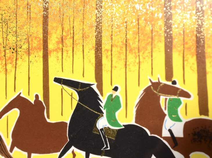 石版画 【 セルジュ・ラシス 】 馬モチーフ著名作家 / 乗馬 / 大判作品