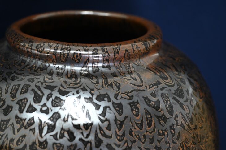 木村盛康 作 『松樹天目壷』 ｜骨董品買取 緑和堂