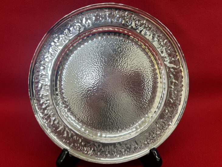 青海盆 純銀 Yahoo!オークション -「青海盆」(銀製) (金属工芸)の落札