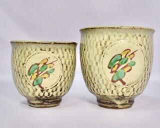 島岡達三『象嵌赤絵 湯呑』 ｜骨董品買取 緑和堂