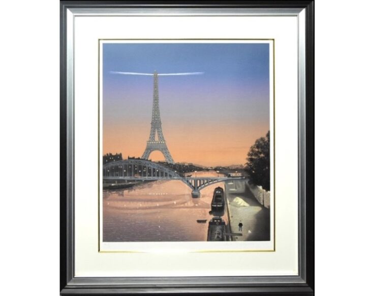 ミッシェル・ドラクロワ 『夕暮れのエッフェル塔』 ｜骨董品買取 緑和堂