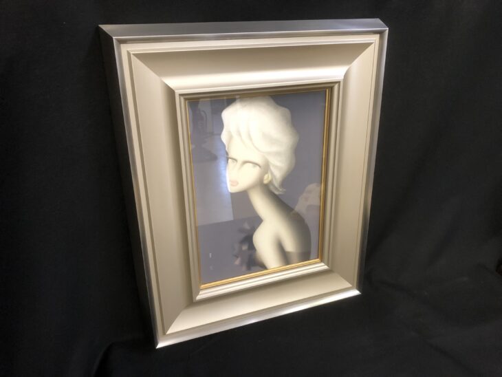 値下げ】人物画 油絵 東郷青児 婦人像 F6 額付き 手描き 肉筆 Yahoo