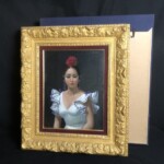 小松崎 邦雄 作 『油彩 女性画』 ｜骨董品買取 緑和堂