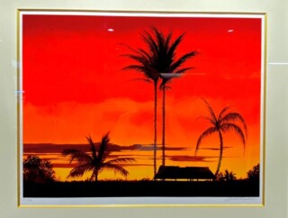 ミッシェル・バテュ 作 『アフリカンパーティ リトグラフ』 ｜骨董品