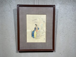 森本草介、絵画、美人画、油彩6号、裸婦、憩いの時、新品額縁、肉筆、