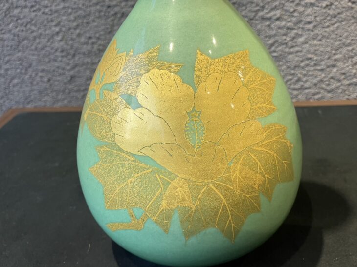 吉田美統 『釉裏金彩芙蓉文花瓶』 ｜骨董品買取 緑和堂