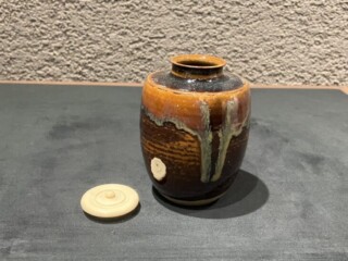 亀井楽山 『高取肩衝茶入』 鵬雲斎書付 ｜骨董品買取 緑和堂