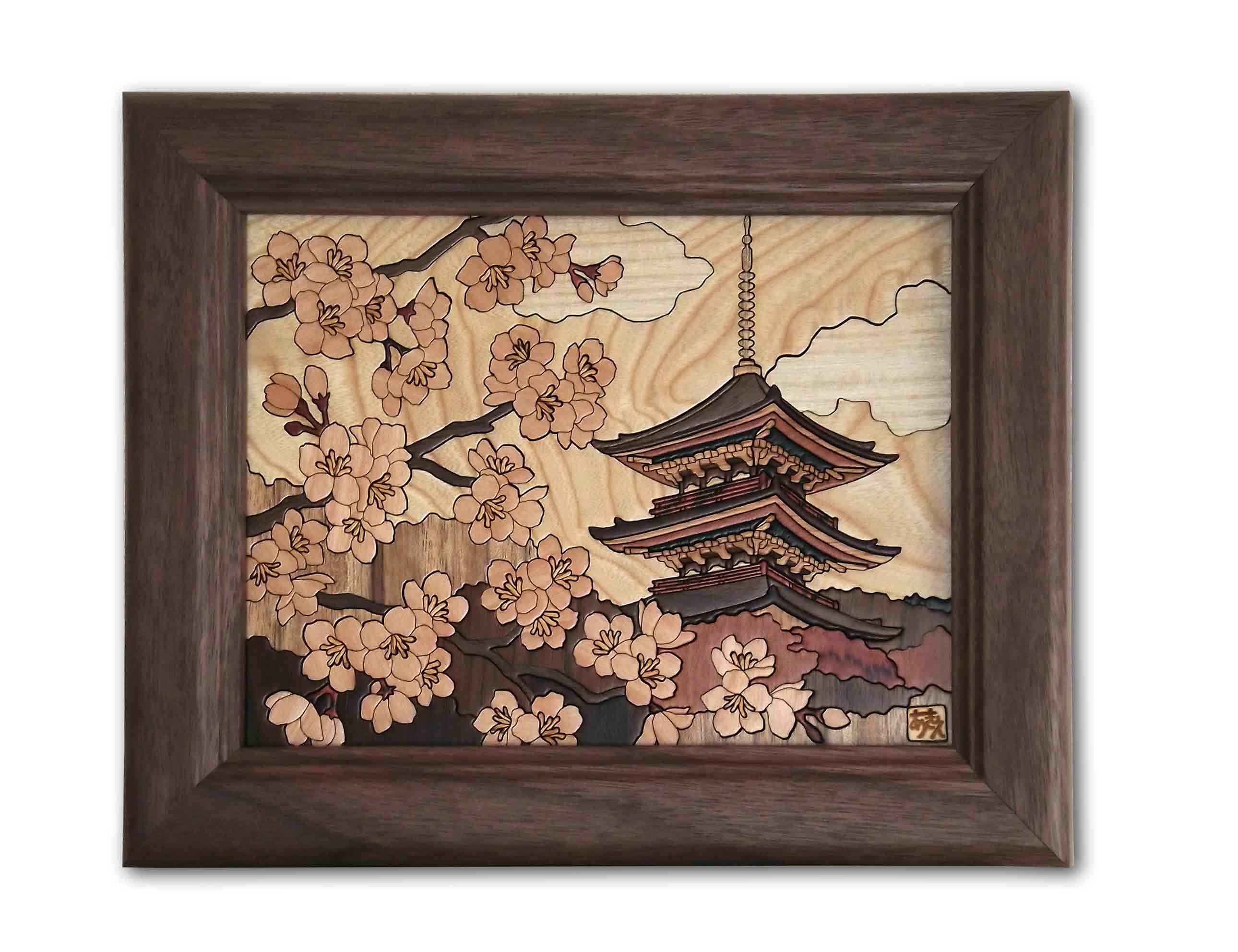 ウッドアート -アトリエやしろ- 木の絵画・ウッドアート ひまわり畑