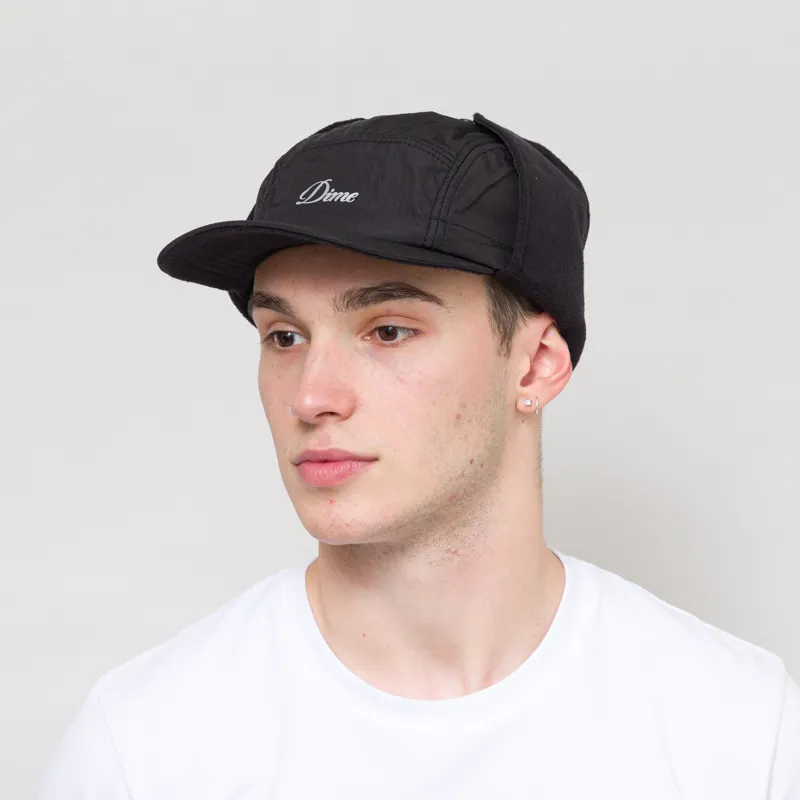 Dime Cursive Earflap Cap / Black ブラック 黒 Dime Cursive Cap