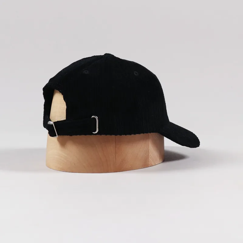 Stussy Mens Corduroy Big Logo Low Pro Cap Black Hat