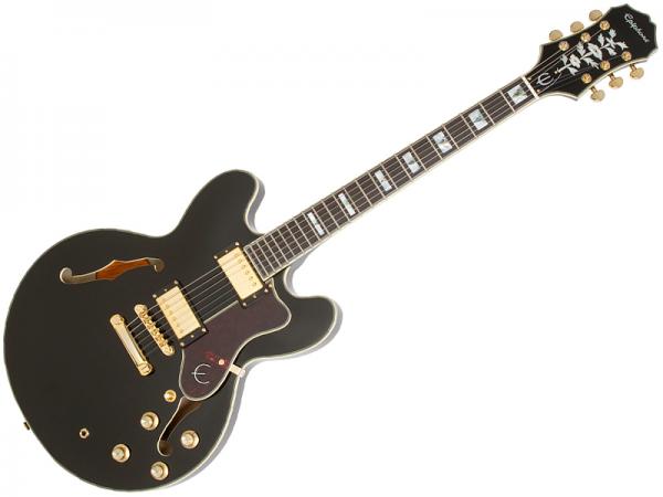 Epiphone Sheraton II セミアコ Black ケース付き Epiphone Sheraton
